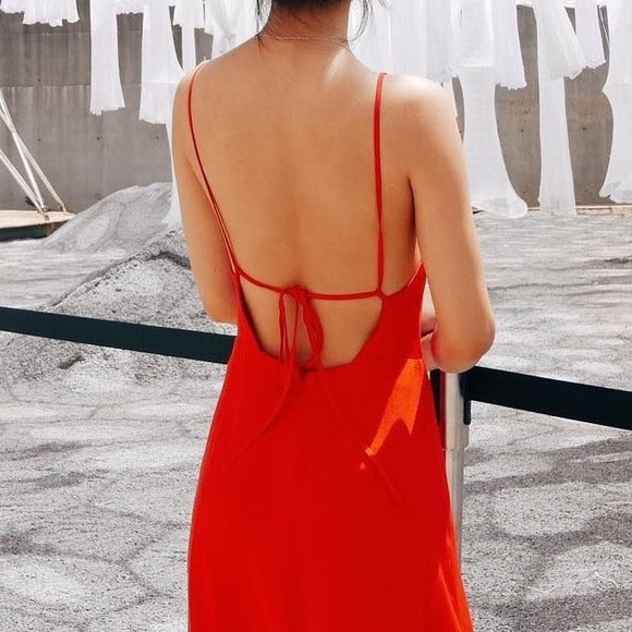 Wilfred Créneau Red Slip Dress Like New Size 2 - Picture 3 of 8